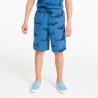 Boy's blue shark print brushed cotton Bermuda shorts