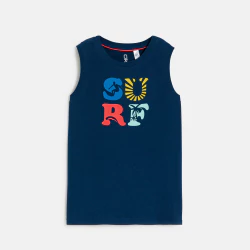 Boy's surf slogan navy blue...