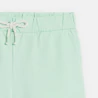 Girl's plain green fleece shorts