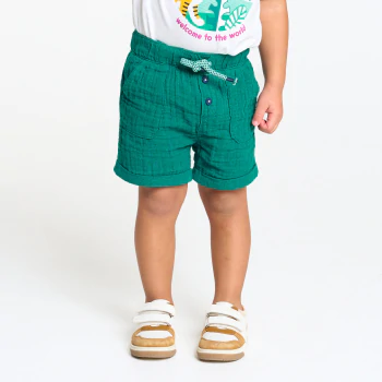 Baby boy's lightweight crinkle cotton shorts