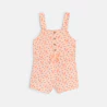 Baby girl's pink flamingo playsuit with straps