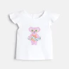 Baby girl's koala T-shirt and purple shorts