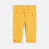 Baby boy's yellow peach-skin fabric trousers