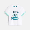 Baby boy's white slogan T-shirt