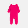 Baby girl's strawberry pink interlock cotton babygrow