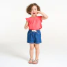 Baby girl's pink cotton seersucker blouse