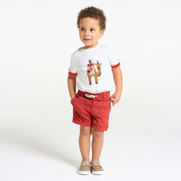 Baby boy's white camel T-shirt