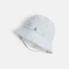 Baby boy's blue reversible bucket hat