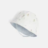 Baby boy's blue reversible bucket hat