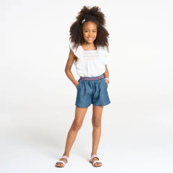 Girls light blue denim shorts