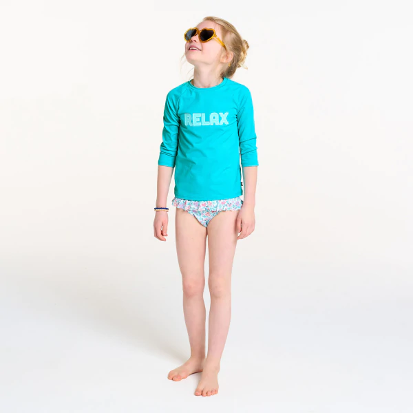 Blue UV protection swim shirt