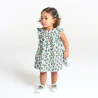 Baby girl's floral print smocked dress