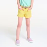 Girl's plain yellow canvas shorts