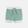 Baby girl's green shorts with elasticated waist