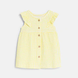 Baby girl's yellow gingham...