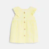 Baby girl's yellow gingham seersucker dress