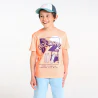 Boy's orange holiday motif T-shirt with short sleeves