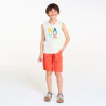 Boy's white wave slogan vest top