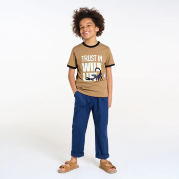 Boy's brown short-sleeve scorpion T-shirt