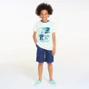 Boy's white short-sleeve T-shirt