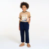 Boy's navy blue casual linen trousers