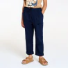 Boy's navy blue casual linen trousers