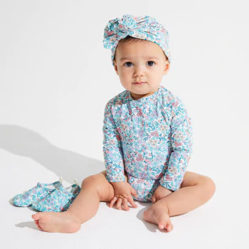 Baby girl's floral swimming hat