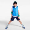 Boy's blue lightweight sleeveless down jacket