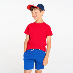 Boy's basic red short-sleeve T-shirt