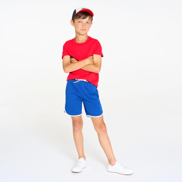 Boy's basic red short-sleeve T-shirt