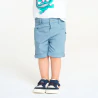 Baby boy's blue patterned cotton Bermuda shorts