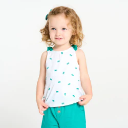 Baby girl's butterfly bow vest top