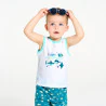 Baby boy's white ocean jersey vest top