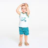 Baby boy's white ocean jersey vest top