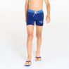 Boy's blue boxer-style swimming trunks