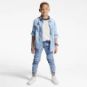 Boy's blue faded slim-fit jeans