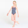 Girl's blue 1-piece swimming costume