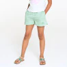 Girl's plain green fleece shorts