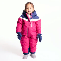 Unisex baby’s red ski suit