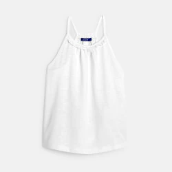 Girl's plain white vest top...